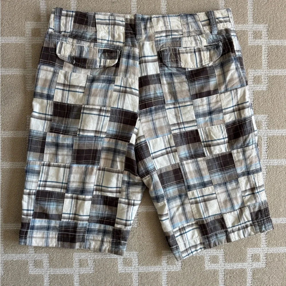 Old Navy Plaid Patchwork Shorts Cotton Casual Summer Mens Size 34